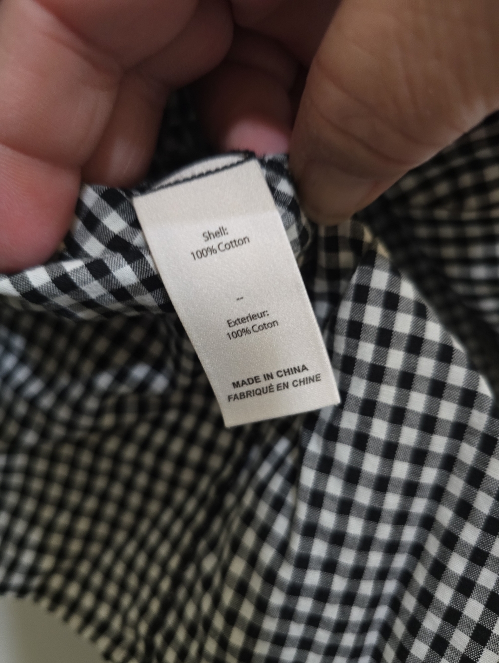Cinq A Sept Gingham Peplam Button Up Shirt Small Black White - Picture 8 of 8